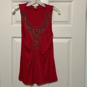 Kenar Beaded sleeveless top! Beaded are lightweight-looks fabulous on!